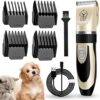 Dog Clippers Professional Clipper Dog Cat Quiet Pet Hair Trimmer Pet Dog Trimmer Pet Hair Trimmer Cordless Rechargeable Electric Hair Trimmer