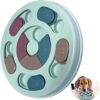Dog Puzzle Toy, Dog Food Puzzle Feeder Toy for IQ Training, Treat Dispenser for Cats and Dogs, Slow Feeding Toy, Support The Digestion of Pets (Round)