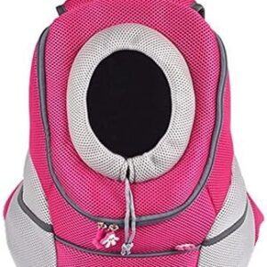 Ducomi® Pet Courmayeur - Backpack for Dogs and Puppies Transport and Elastic Breathable (M, Pink)
