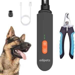 Edipets, Nail Grinder for Dogs, Professional Electric Nail Grinder for Dogs, Nail Cutter for Dogs, Small, Medium and Large Pets (Black)
