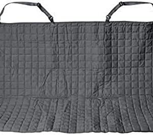 Elegant Comfort Quilted Design%100 Waterproof Premium Quality Bench Car Seat Protector Cover (Entire Rear Seat) for Pets - Ties to Stop Slipping Off The Bench, Gray