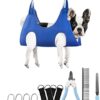 Ellxen Dog Cat Care Hammock, Dog Cats Grooming Bath Accessory Set, Pet Restraint Bag for Dogs Cats, Pet Care Hammock for Pet Care, Pet Nail Clippers, Hair Comb, Hooks, S