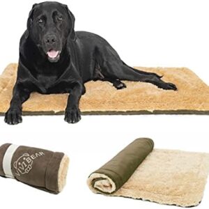Enetos Large Dog Bed Mat Reversible Soft Sofa Blanket Washable Cushion Travel Mattress Pets Plush Kennel Cushions Suitable for Outdoor, Indoor, Car, Garden