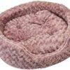 FurHaven Pet Dog Bed | Oval Ultra Plush Pet Bed for Dogs & Cats, Lavender, Medium