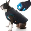 Gooby - Padded Vest Solid, Dog Jacket Coat Sweater with Zipper Closure and Leash Ring, Solid Black, Medium