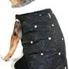Hip Doggie HD 5RPBK M Rhinestone Puffer Vest Dog Jacket, Black, M