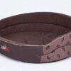 Hobbydog R1 PIAJBL3 Dog Bed of Foam R1 42 x 30 cm Light Brown with Paws, XS, Brown, 500 g