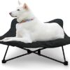 Iris Plaza 1011199014 Dog Outdoor Bed, Pet Cot, L, Black