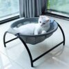 JUNSPOW Cat Bed Pet Hammock Bed Free-Standing Cat Radiator Sleeping Beds Pet Supplies Washable Stable Excellent Permeability Indoors Outdoors Window Sofa for Large Cats Small Dogs