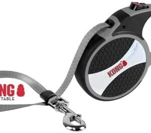 KONG Explore Retractable Dog Leash, Large, Grey, 7,5m Tape