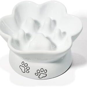 Kaiikai's Slow Feeder Dog Bowls and Cat Food Bowl 13 oz Ceramic Dog Bowl Raised Slow Feeder Dog Food Nap Slow Feeder Cat Bowl Small Slow Feeder Dog Bowl for Dry Food