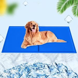 Ledeak Dog Cooling Mat, Durable Pet Cool Mat Non-Toxic Gel Self Cooling Pad Cold Bed Mat, Pets Summer Sleeping Mattress for People Human Adults Pillow Small Medium Large Dogs Cats(50*65cm)