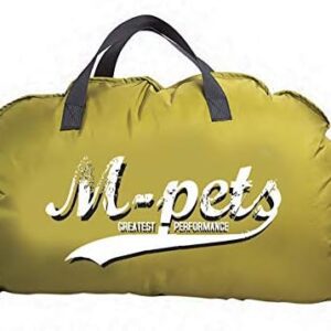 M-Pets Bilbao Soft Transportable Bed with Soft Fur Cover, Yellow with Logo, 60 x 40 cm