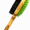 NA Double Sided Pet Grooming Brush for Dogs and Cats, Bath Brush for Dogs and Cats, 2 in 1 Silicone Needle and Natural Bristles, Bamboo Comb for Washing, Cleaning, Massage, Loose Fur and Dirt