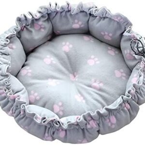 PETCUTE Cat Bed, Dog Bed, Pet Bed for Cats and Small Dogs, Washable Round Doughnut Dog Bed, Orthopaedic Dog Bed for Small Dogs, Two Ways to Use