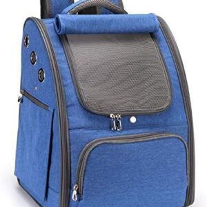 PETCUTE Dog Backpack Breathable Cat Backpack Dog Carrier Bag Foldable Pet Backpacks Hiking Backpack for Small Dogs and Cats Blue