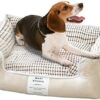 PETCUTE Dog Bed Small Dogs, Super Soft Dog Bed, Pet Bed for Medium and Large Dogs and Cats, Non-Slip Dog Beds with Removable Cushion, Dog Cushion, Dog Basket, Washable