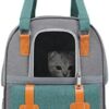 PETCUTE Pet Dog Backpacks, Dog Backpack with Removable Mat, Inner Safety Belt, Breathable Cat Backpack, Transport Backpack for Pets, Large Cats, Small Dogs, for Travel