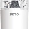 PETO Grooming Set of 5 for Short Hair, Curved Tweezer, Tweezer Brush, One-Button Brush, Nail Clippers, Cutting Scissors