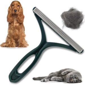 PawsOnlyUK Reusable Pet Hair Remover | Portable Lint Remover | Cat Dog Hair Remover | Carpet Brush | Easy to Clean Pets Tool Cleaner | Clothes Furniture Rugs Stairs Sofa (Green)