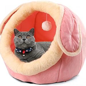 PowerKing Cat Beds for Indoor Cats, Cat House Furniture for Pet Kitten Tent Cave, Cute Dog Bed for Puppy Medium Dogs with Removable Washable soft Cushioned Pillow