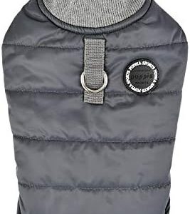 Puppia Waterproof Winter Vest with Integrated Harness, L, Grey