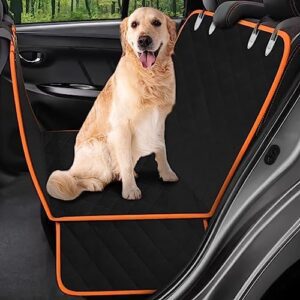 RISVOWO Dog Blanket for Car Rear Seat, Boot Protection, Dog Quilted with Sides, Scratch-Resistant and Water-Repellent Car Seat Covers, Non-Slip Dog Car Seat, Dog Mat for Rear Seat Bench (137 x 147 cm)