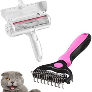 Red Pet Hair Brush for Cats Dogs