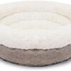 Rosewood Soft And Comfortable Quality Dog Cat Deep Oval Shaped Bed ,Machine Washable With Super Soft Fleece, Size 20inch/50.5cm, Grey