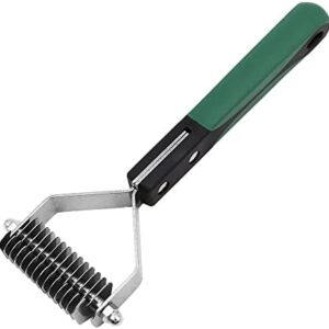 Tiardey Pet Grooming Tool Dematting Comb for Dogs& Cats One Sided Undercoat Rake for Easy Mats &Tangles Removing - Green
