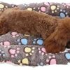 Vejaoo Dog Bed Mattress Multipurpose Machine Washable Puppy Mat Cushions for Small/Medium/Large Dogs and Cat Cages XZ006 (69 * 52 CM, Coffee)