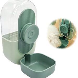 Water Dispenser Cat Dogs Automatic Drinking Fountain - Hanging Automatic Water Dispenser for Dogs and Kittens, 0.8 L Travel Dispenser for Small and Medium Pets, 20 x 15 x 10 cm, Mint Green