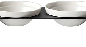 XINSZLIN Cat Raised Bowl Stainless Steel Cat Raised Feeding Bowls Food Grade Non-Slip No Spill Pet Feeding Bowls for Cats and Small Dogs (Elevated Cat Bowl)