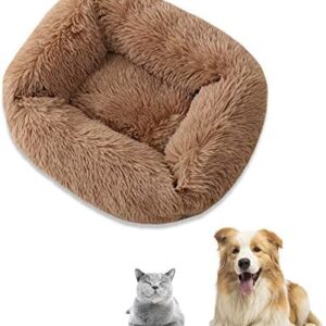 YBBT Round Dog Bed, Dog Basket, Cat Cushion, Soft and Comfortable, Washable, Non-Slip, for Cats, Suitable for Medium and Large Cats and Puppies