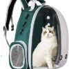 YUOCT Cat Backpack Carrier - Pet Backpack Bubble Rucksack Carry Cats & Back Pack Clear Carrying Capsule Space Backpack (Green)