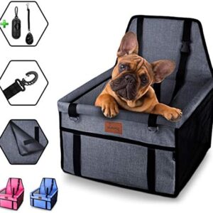 dainz® Animal Dog Car Seat Only for Small Dogs up to Maximum 6 kg Car Seat for Passenger Seat or Rear Seat Extra Stable Dog Basket Because We Love Animals