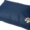 dobar 60440 Open Air Dog Cushion - Outdoor Dog Bed - Water-Resistant - Tear-Resistant Dog Mattress with Recycled Polyester Filling - Dog Mat for Outdoor Use - 58 x 38 x 8 cm - Blue
