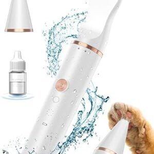 oneisall Paw Clipper IPX7 Waterproof 2 Blade Head Paw Trimmer Dog Clipper for Dogs Cats Paws, Eyes, Ears, Face, Body (White)