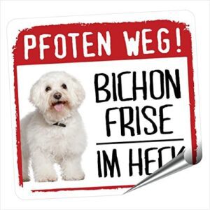 siviwonder Bichon Frise Paws Car Sticker Dog Sticker Reflective Reflective