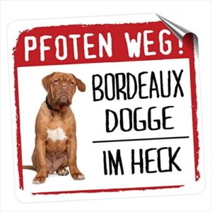 siviwonder Bordeaux Dog Paws Car Sticker Reflective