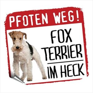 siviwonder Fox Terrier Paw Path Small Car Sticker Dog Sticker Reflective Reflective