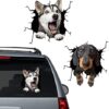 zalati Car Dog Stickers, 2 Pack 3D Car Crack Stickers Window Stickers for Car, Home, Window, Truck, Wall, Refrigerator, Glass Decoration