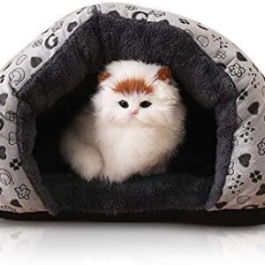 PETCUTE Cat Bed Cat Cave Dog Beds for Small Medium Dogs Pet Bed Cat Beds for Medium Large Cats Grey S