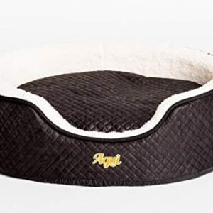 Agui AG10003 Diamond Oval Bed for Pets 45 x 35 x 12 cm, S, Black