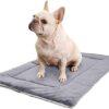 All--In Non-Slip Dog Blanket for Travel, Dog Bed for Small Dogs, Waterproof Dog Mat Padded Dog Cushion in 9.4 cm Height XL (110 x 70 cm), Grey and Washable