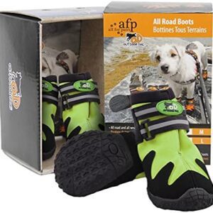 All for Paws All Road Dog Boots, Green, Size 7