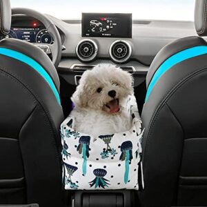 Armrest Dog Cat Car Seat, Hosiwei Small Dog Cat Car Nest Accessories Interactive Centre Console Pet Travel Booster Seat Removable with Seat Belt for Most Deluxe Pet Seats