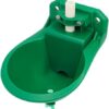 Automatic Drinking Bowl for Sheep, Cattle Waterer with Drain Hole, Automatic Water Supply, Suitable for Horse, Cow, Sheep, Pig and Dog Livestock Drinking Trough, Green