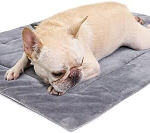 BT Bear Dog Bed Washable Dog Mattress Comfortable Dog Cushion Warm Dog Mat Puppy Mat Pad Blanket Dog Cat Bed Linen (S, Grey)