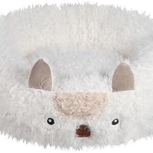 BVAGSS XH077 Dog Bed Plush Soft Warm Doughnut Pet Bed for Small Dog, Fluffy Cuddly Dog Cushion, Dog Sofa, Doughnut, Super Soft Cat Bed (White Alpaca, 50 cm)